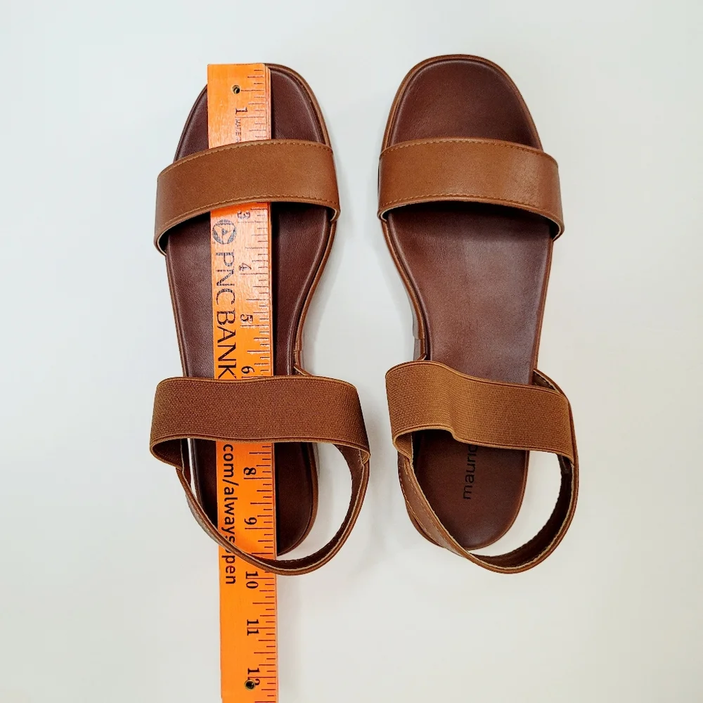 Maurices SuperCush Aubrey Wedge Brown 7.5 Womens Platform Elastic Straps Comfort - Picture 10 of 10